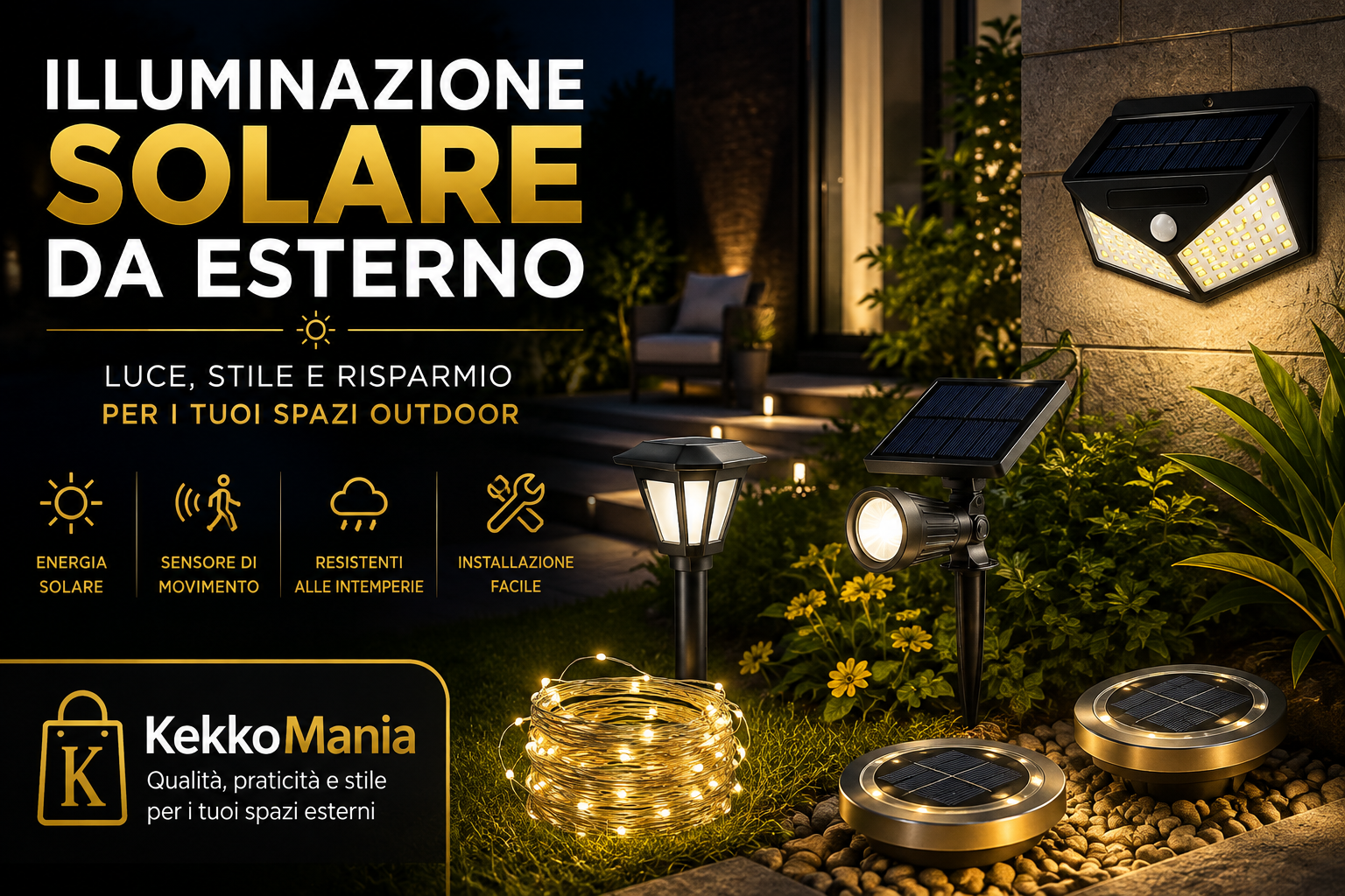 Illuminazione Solare da Esterno | KekkoMania