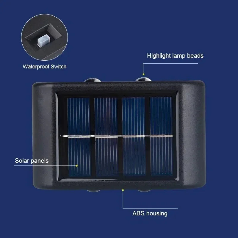 Lampada Solare da Parete 12 LED Impermeabile – Illuminazione Esterna | Kekkomania Shop