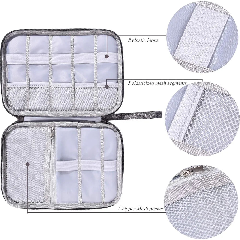 Borsa Organizer per elettronica, borsa da trasporto impermeabile, borsa da viaggio Organizer per cavi universale, accessori per borse portaoggetti per elettronica