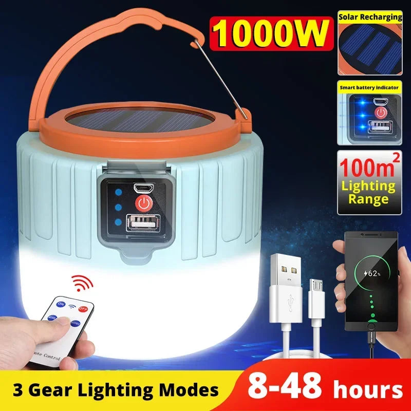 KekkoMania Shop – Lanterna LED da Campeggio con Power Bank e Telecomando