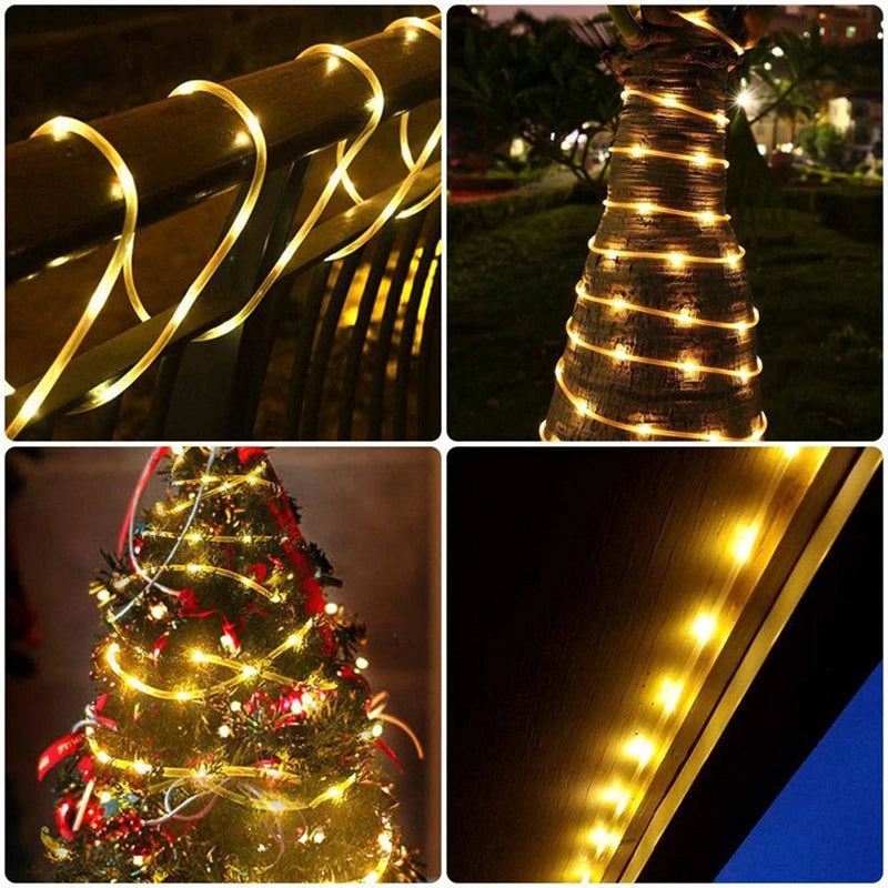 KekkoMania Shop – Outdoor LED Solar String Lights 8 Modes