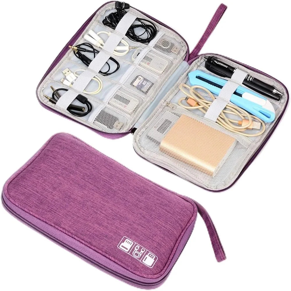 Borsa Organizer per elettronica, borsa da trasporto impermeabile, borsa da viaggio Organizer per cavi universale, accessori per borse portaoggetti per elettronica
