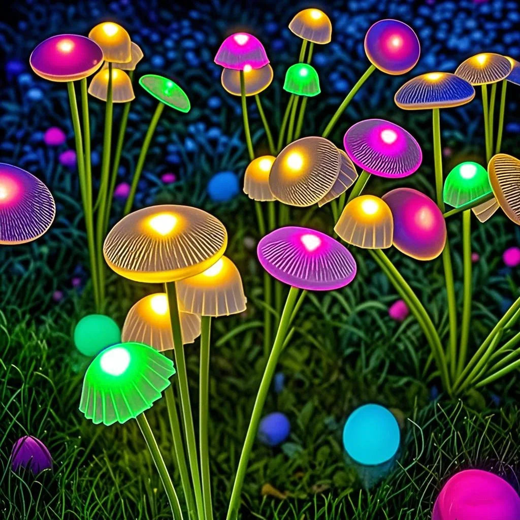 LED Mushroom Garden Solar Lights - RGB and Warm Light Outdoor Decoration | KekkoMania Shop