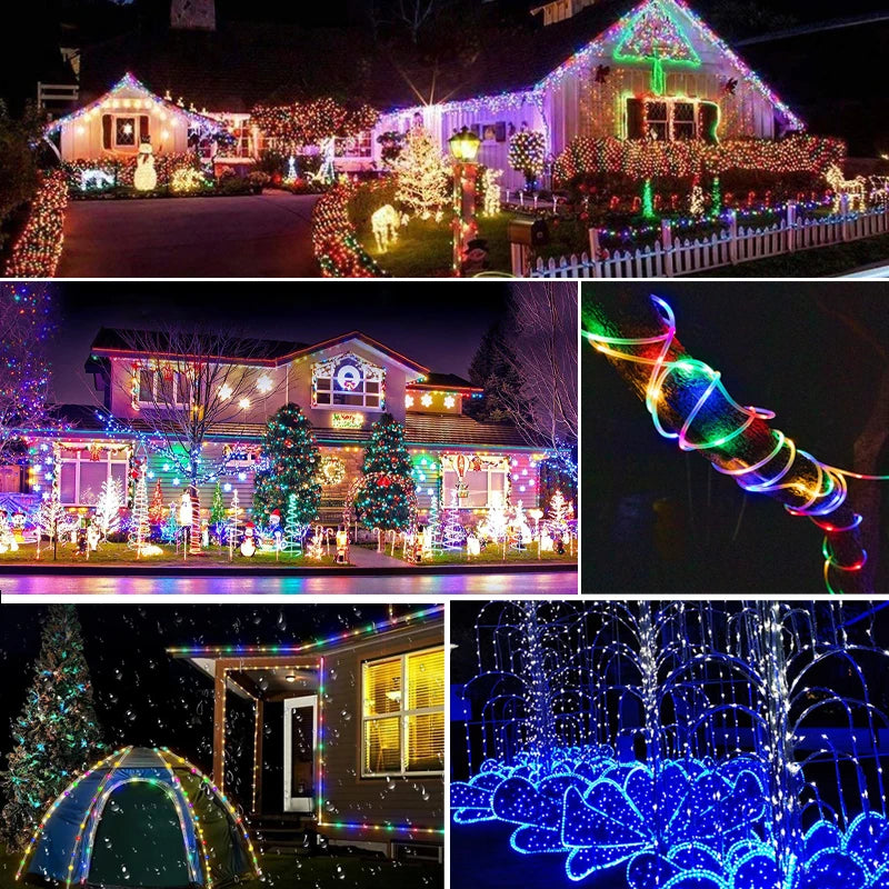 KekkoMania Shop – Outdoor LED Solar String Lights 8 Modes