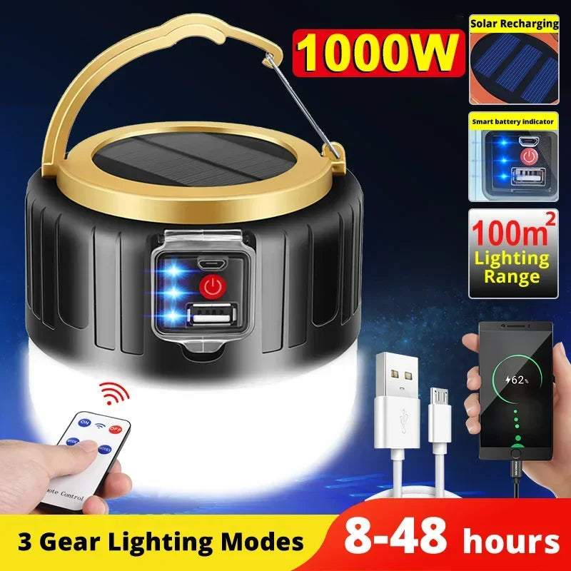 KekkoMania Shop – Lanterna LED da Campeggio con Power Bank e Telecomando