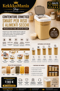 Hermetic Food Container – Space-Saving Jar for Rice, Pasta, Cereals, and Flour
