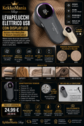 Levapelucchi Elettrico USB con Display LED – Rasoio per Maglioni e Tessuti Ricaricabile