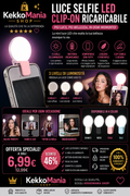 Rechargeable Clip-On LED Selfie Light with 3 Levels for Smartphone – Portable Ring Light
