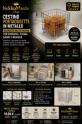 Metal Storage Basket - Multifunctional Organizer for Desk, Kitchen, Bathroom and Shelves