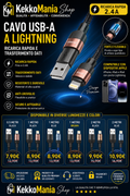 KekkoMania Shop – Cavo ESSAGER USB-A a Lightning 2.4A Ricarica Rapida