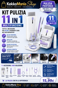 11-in-1 Cleaning Kit for PC, Keyboard, Smartphone, and Earbuds | Multifunction Kit with Case | KekkoMania Shop