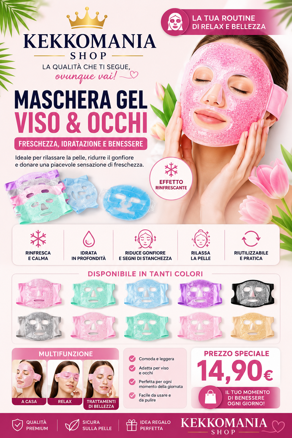 Premium Silk Sleep Mask - Double Layer, Anti-Light | KEKKOMANIA SHOP