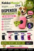 KekkoMania Shop – Distributore di sacchetti igienici per cani con gancio