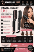 KEKKOMANIA SHOP – 3-in-1 Hair Straightening Brush