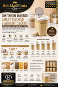 Hermetic Container for Powdered Milk and Food – With Dispenser, 3 Sizes Available