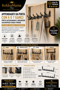 Over-the-Door Hanger with 6 or 7 Hooks – Towel Rack and Space-Saving Organizer, No Drilling Required