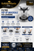 Universal Pop-Up Sink Filter – Stainless Steel Hair Catcher Drain Stopper