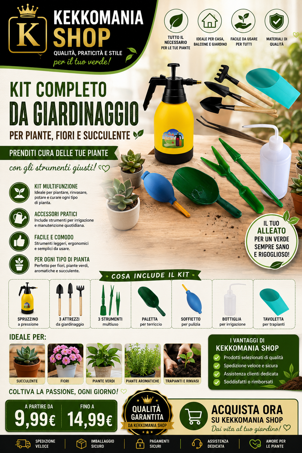 KEKKOMANIA SHOP – Complete Gardening and Plant Care Kit