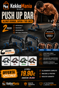KekkoMania Shop – Maniglie Push Up 2 Pezzi Antiscivolo per Allenamento Fitness