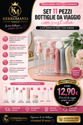 KekkoMania Shop – Set 11 Bottiglie da Viaggio con Custodia | Kit Beauty Travel