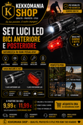 KEKKOMANIA SHOP – Set Luci LED per Bicicletta Anteriore e Posteriore