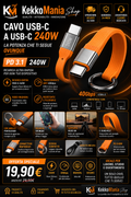 USB-C to USB-C Cable 240W USB4 40Gbps – PD 3.1 Charging, 8K 60Hz Video and Data Transfer