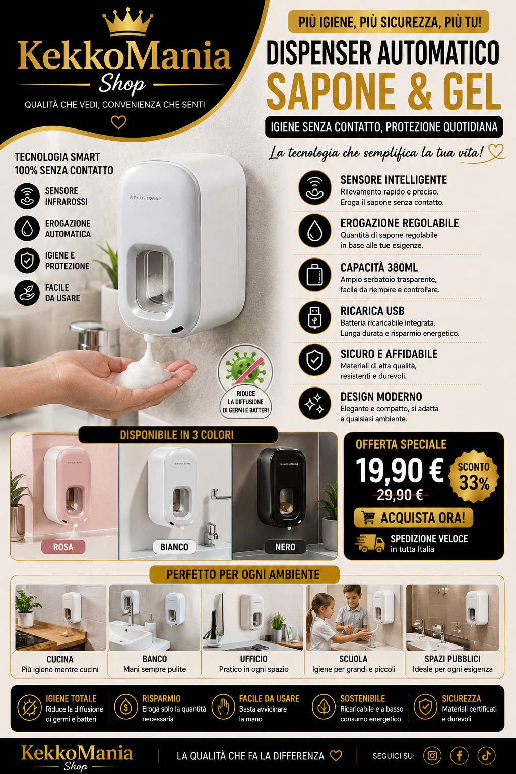 Automatic Toothpaste Dispenser with Wall-Mounted Toothbrush Holder