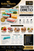 Set di Sacchetti Ermetici Riutilizzabili per Alimenti – Conservazione Frigorifero e Freezer (10, 15 o 20 pezzi)
