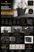 Felt Bedside and Sofa Organizer – Space-Saving Storage Pocket for Remotes, Tablets, Books, and Smartphones