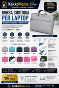 KekkoMania Shop – Imbottitura per borsa custodia per laptop e notebook, elegante e protettiva