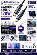KekkoMania Shop – Cavo USB-C a USB-C 120W PD 6A ad angolo retto per ricarica rapida e trasferimento dati