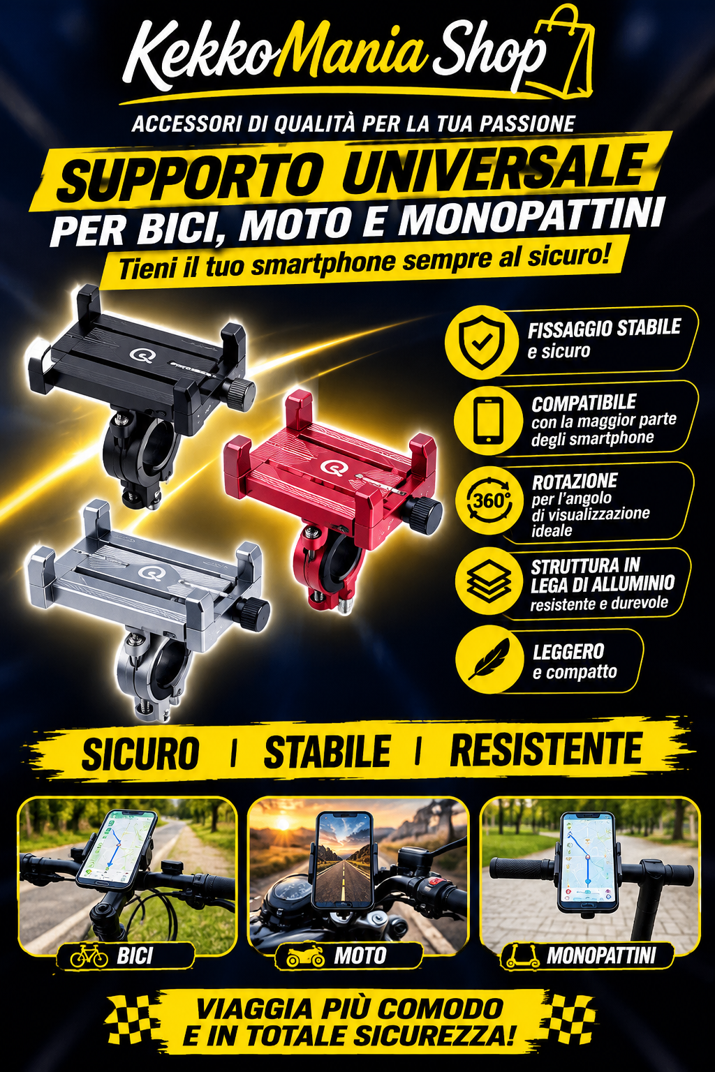 Adjustable Universal Bicycle Holder – Storage and Accessories | KekkoMania Shop