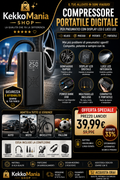 Digital Portable Tire Inflator 150 PSI with LCD Display, LED Light and USB Power Bank – For Car, Motorcycle and Bicycle