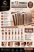 Kekkomania Shop – Set 13 Pennelli Make-Up Professionali