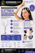 Massaggiatore Elettrico per Cuoio Capelluto – Massaggio Vibrante a 8 Testine | KekkoMania Shop