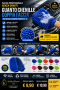 Microfiber Chenille Car Wash Mitt – Ultra-Absorbent Dual-Sided, Paint-Friendly