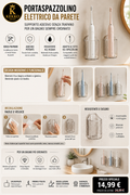 Electric Toothbrush Wall Mount – No-Drill Adhesive Holder for Bathroom